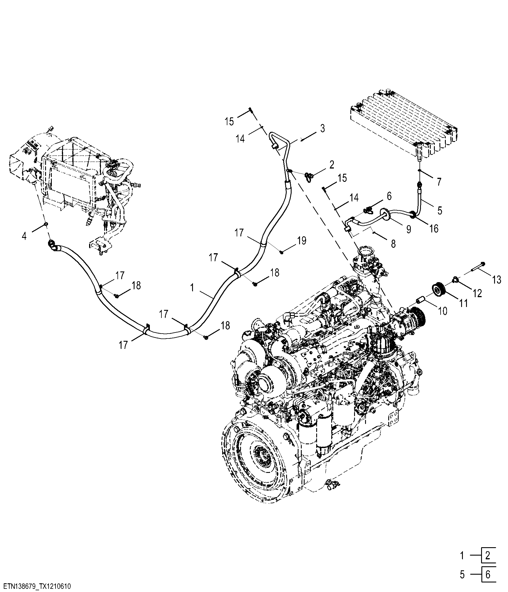 A/C Compressor Lines (Engine 6090HDW29-DZ101355) (675481 - )