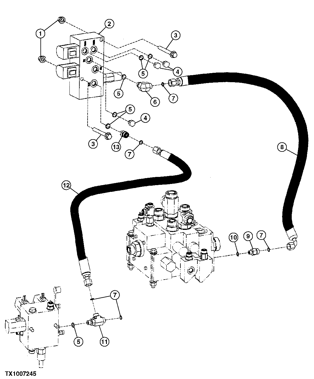 Pin Disconnect Valve Hydraulic Lines (574105 - )