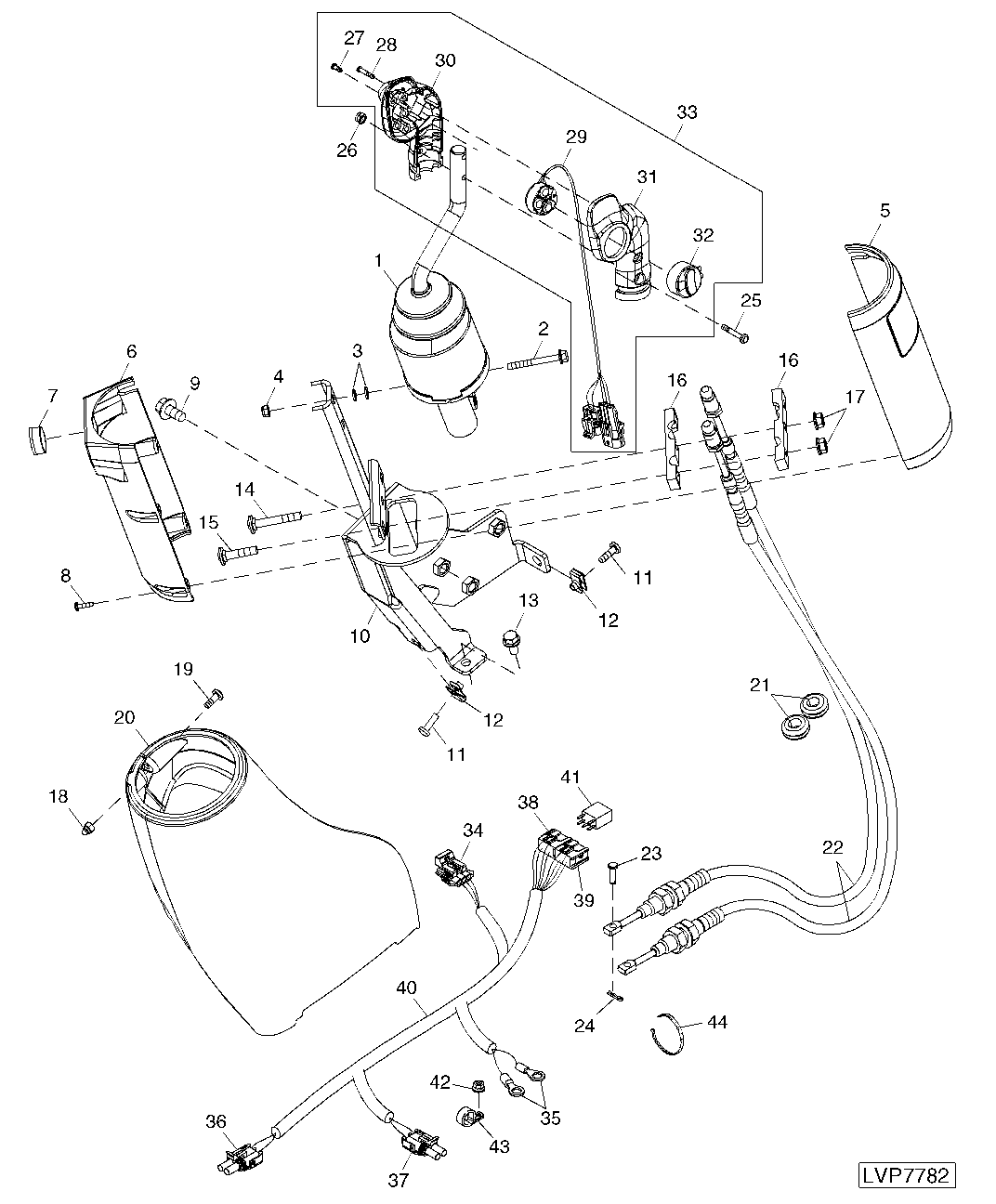 TRIPLE MID SCV JOYSTICK (ISOLATED OPEN OPERATOR STATION / CAB)