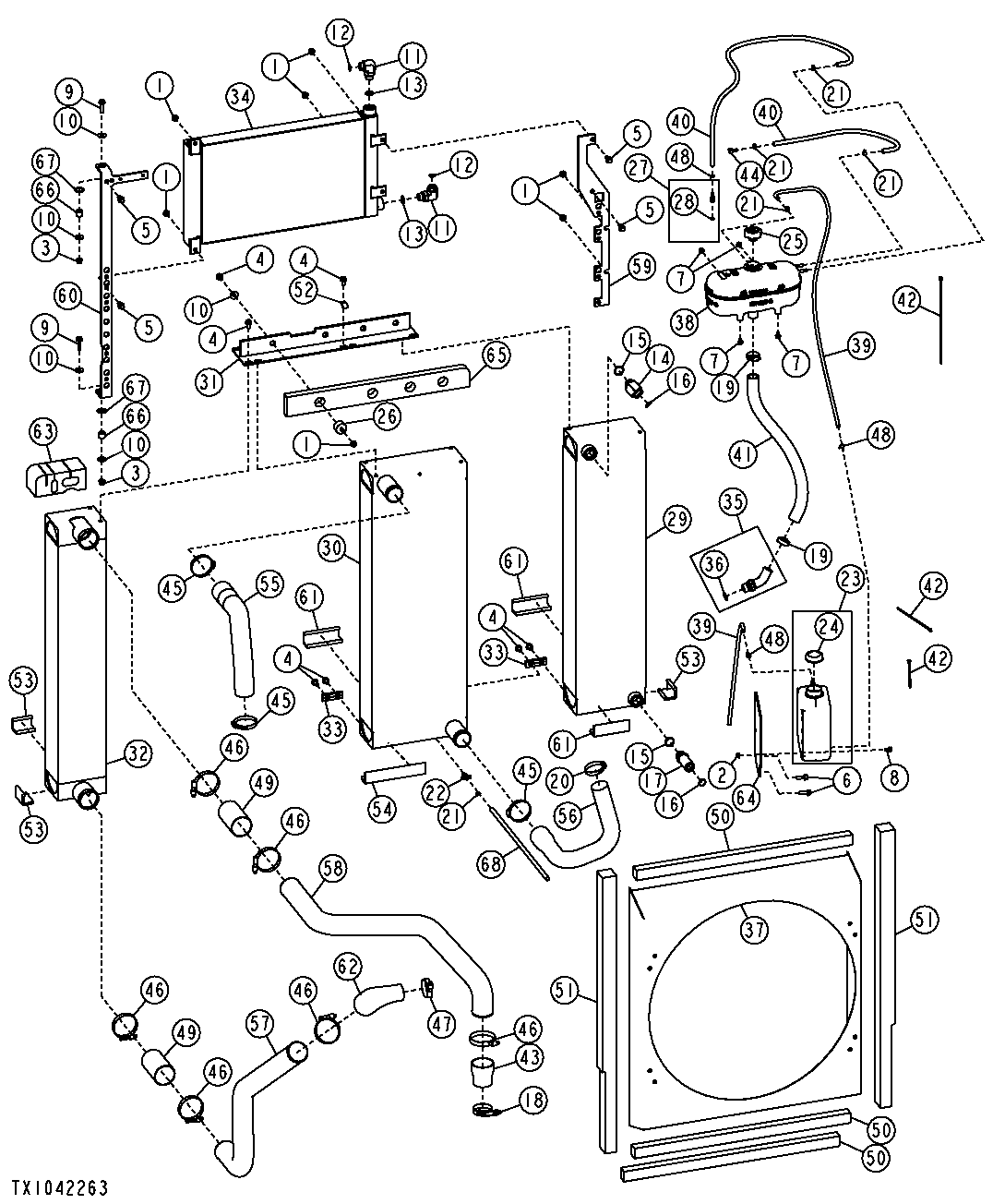 COOLING SYSTEM (TORQUE CONVERTER) (SN 619408-)
