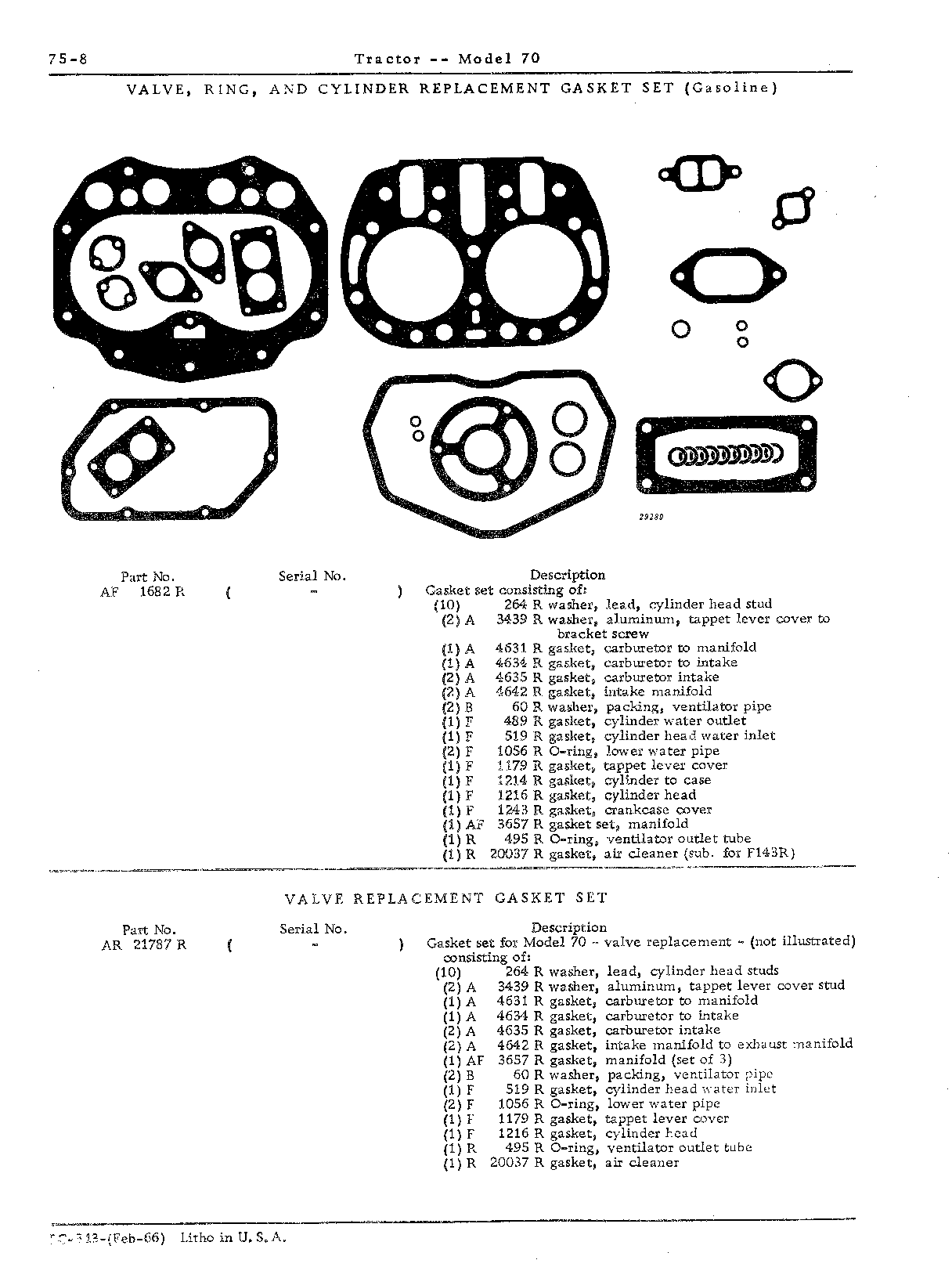 Section 75-Umbrella Holder, Decals and Gasket Sets (Continued)