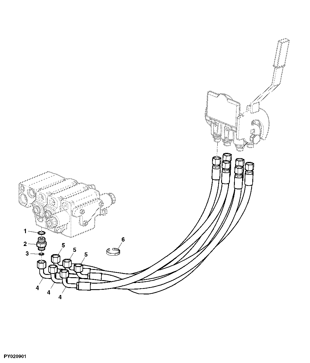 OIL LINES FOR MULTIPLE COUPLERS (FRONT LOADER)