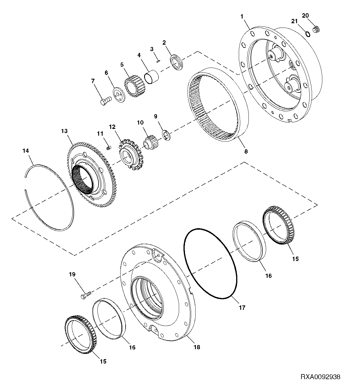 MFWD Hub Carrier And Planetary Drive, Heavy Duty 3M