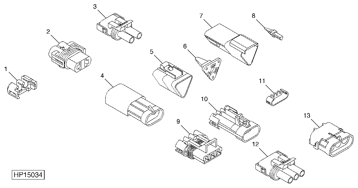 ELECTRICAL CONNECTOR SERVICE KIT (CONTENTS OF BOX 2) 2-WAY AND 3-WAY CONNECTORS
