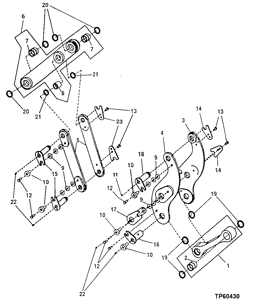 LOADER LINKAGE (FOR USE WITH TOOL CARRIER AND LOG LOADER)