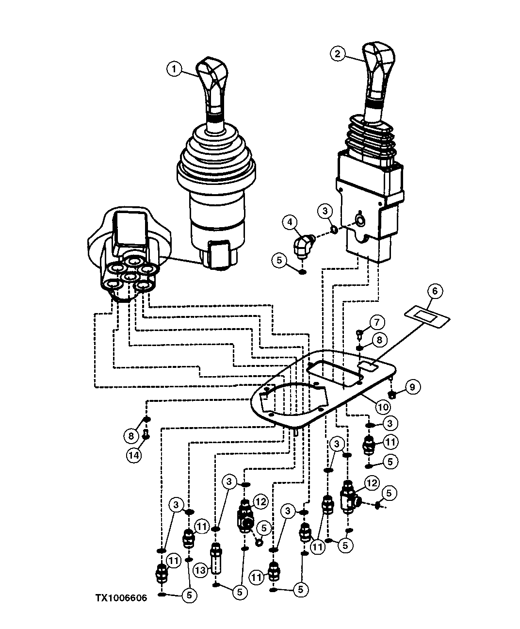 Single Lever Pilot Controller with Auxiliary Lever ( - 585739)
