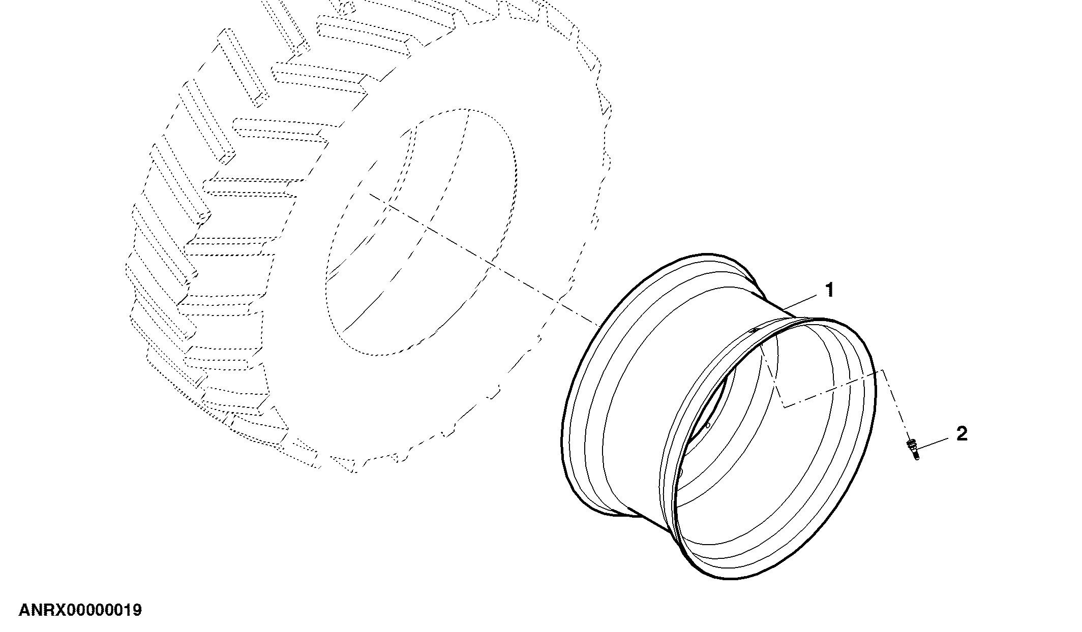 Front Wheel Assembly, W/ Non Powered Front Axle