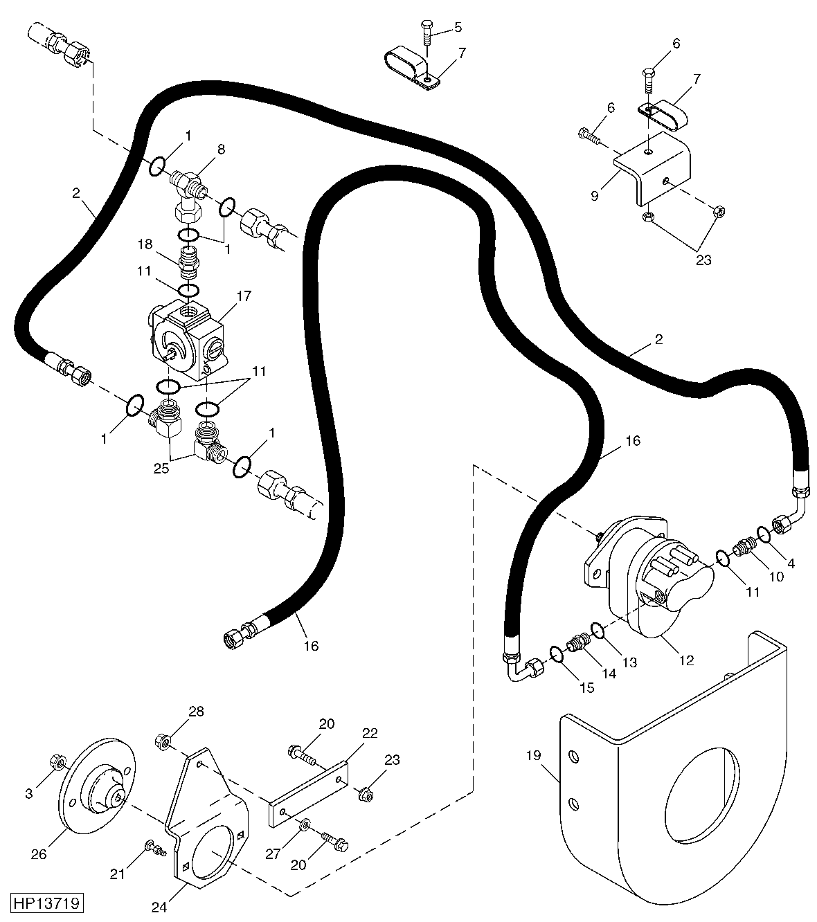 Chaff Spreader, Hoses, Valve And Pump (695101 - )