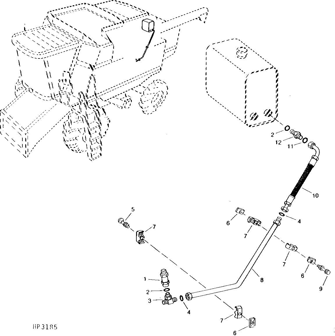Reservoir Hydraulic Upper Return Lines and Hoses