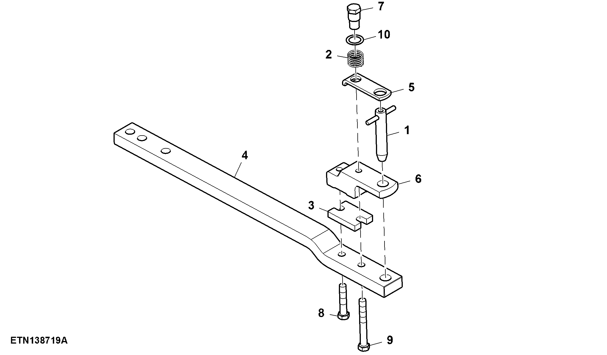 Drawbar, Category II, W/ Clevis, W/O Internal Support