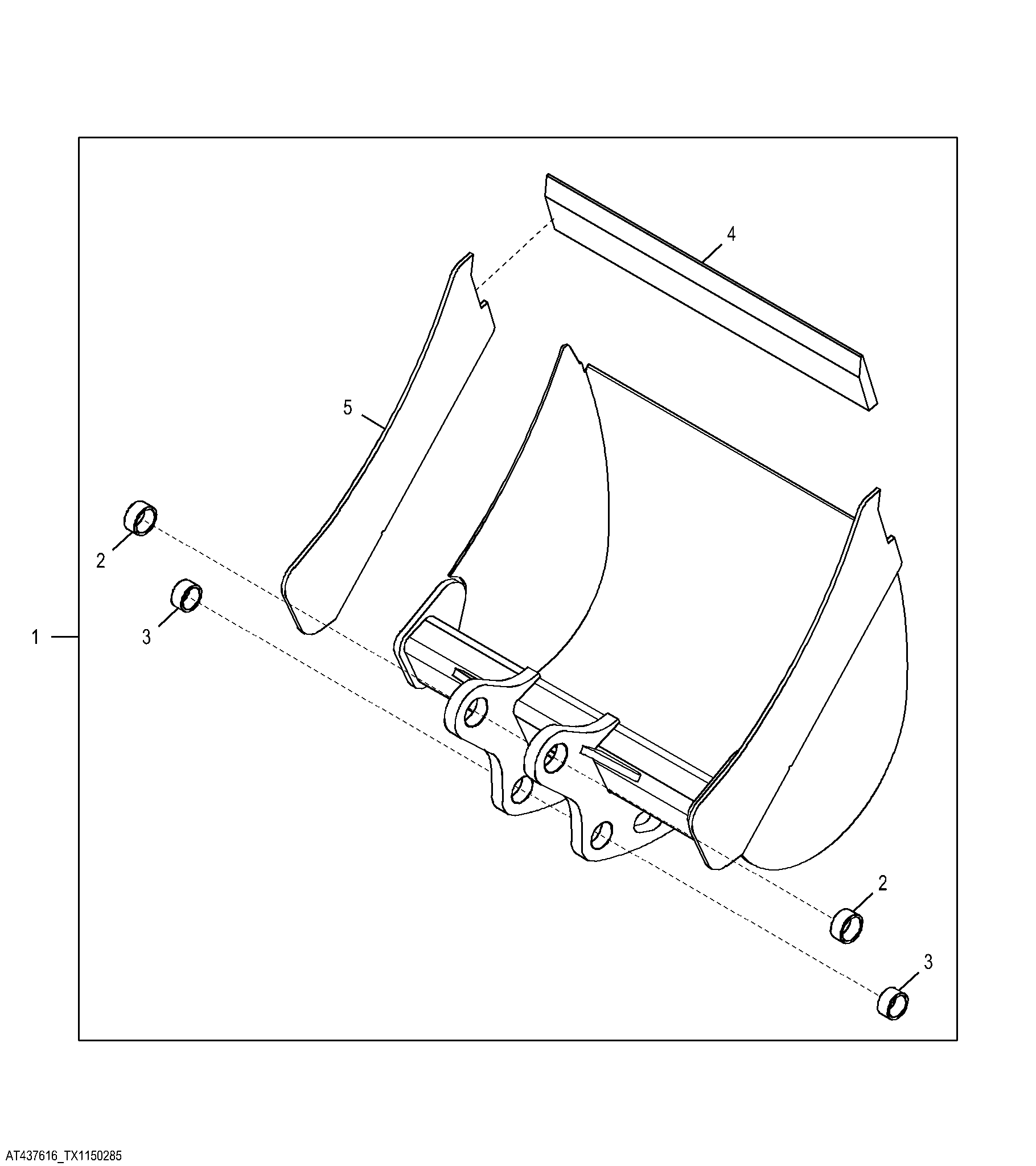 Ditching Bucket 91.44 mm (36.00 in) 0.354 m³ (12.50 ft³)
