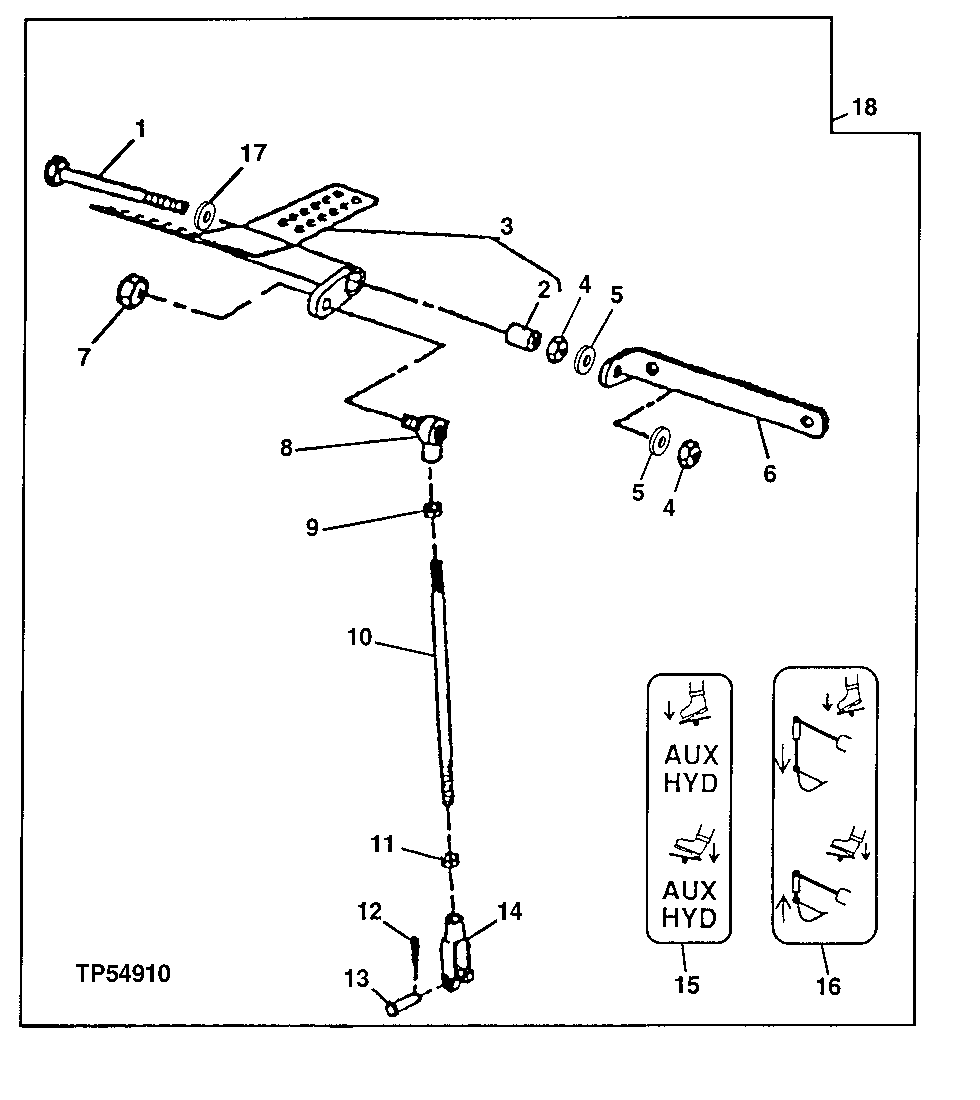 FIFTH FUNCTION PEDAL FOR TWO LEVER CONTROLS