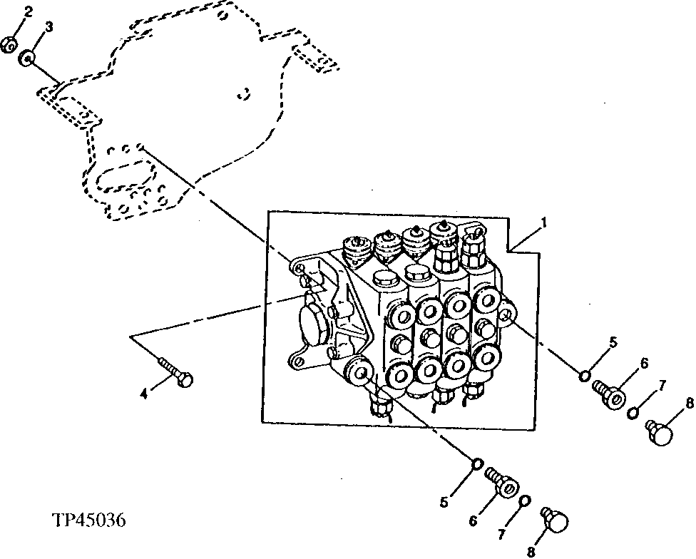 Backhoe Control Valve (Gresen) (SN -796890 5-FUNCTION) (SN -798064 4-FUNCTION)