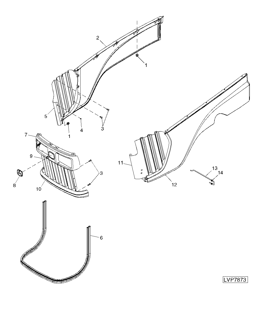 Side Panels, Screen And Grille, Straddle Mount ( - 360000)