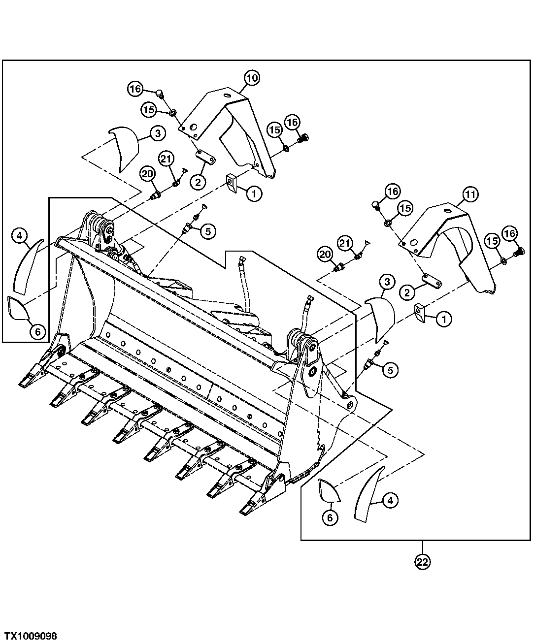 Cylinder Protection For Multi-Purpose Bucket