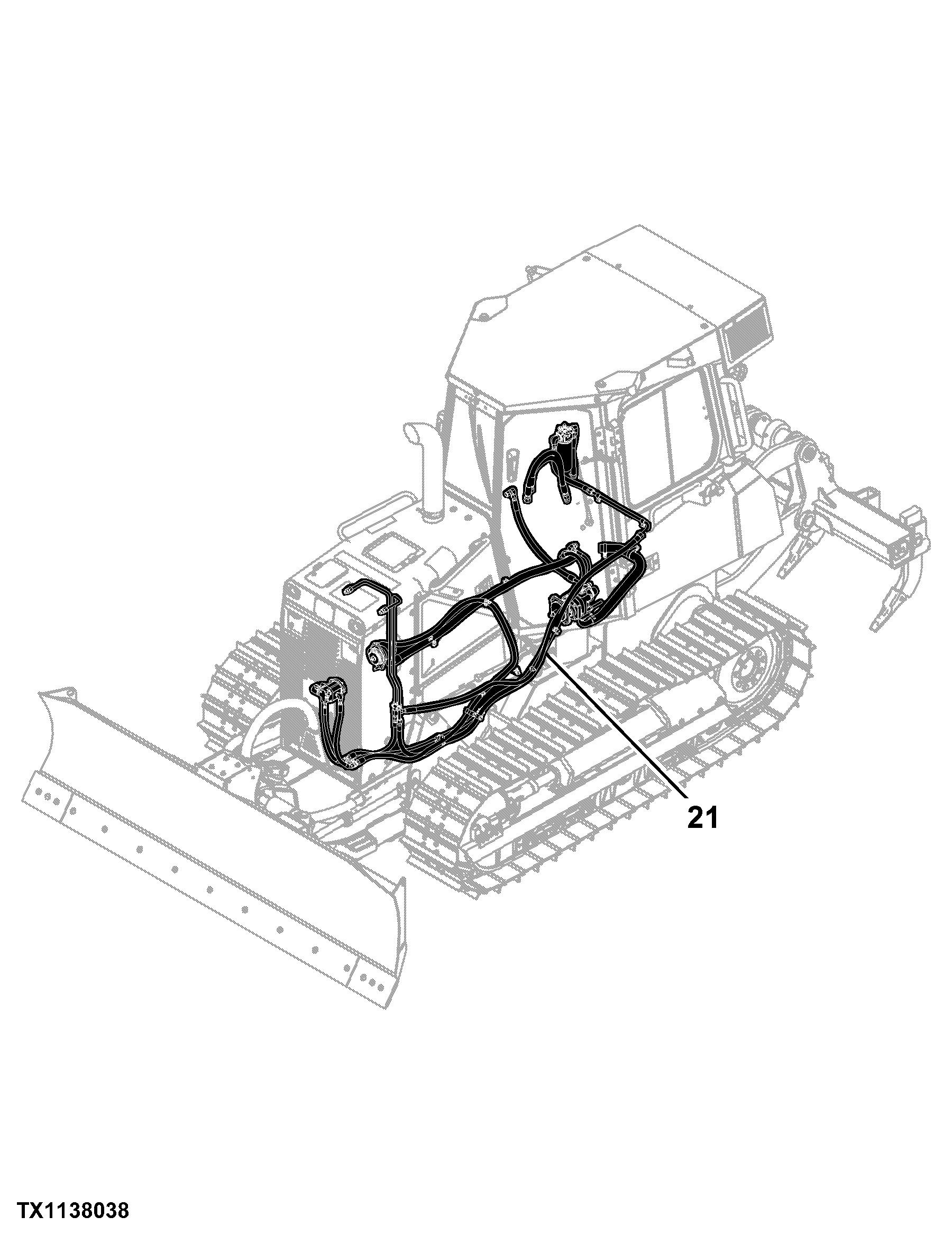 650K Crawler Dozer (PIN: 1T0650KX_ _E216396 - 275533) Engine 4045HT070