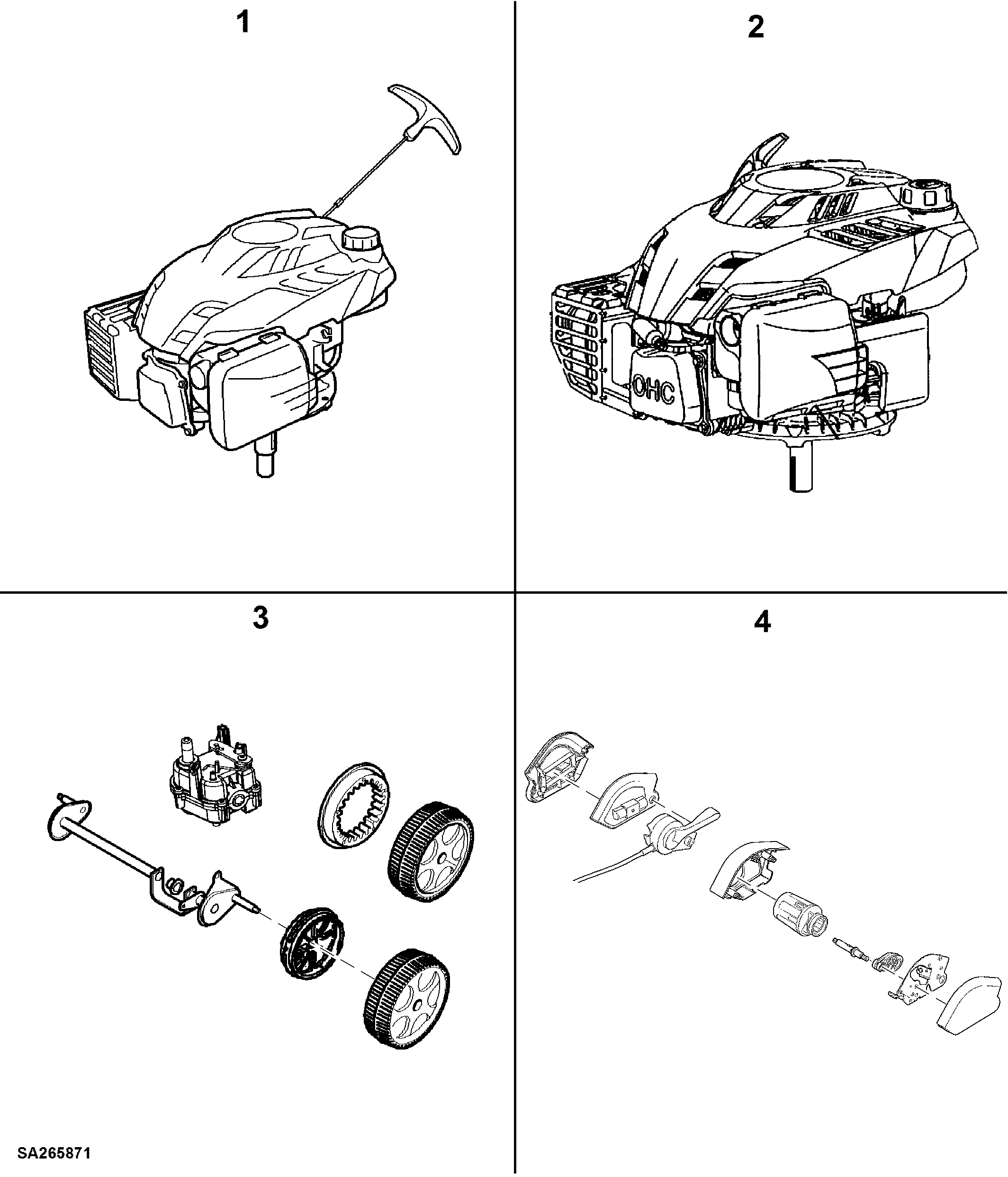54 cm Walk-Behind Mower 4 Cycle Engine, JX90 (SA1697)