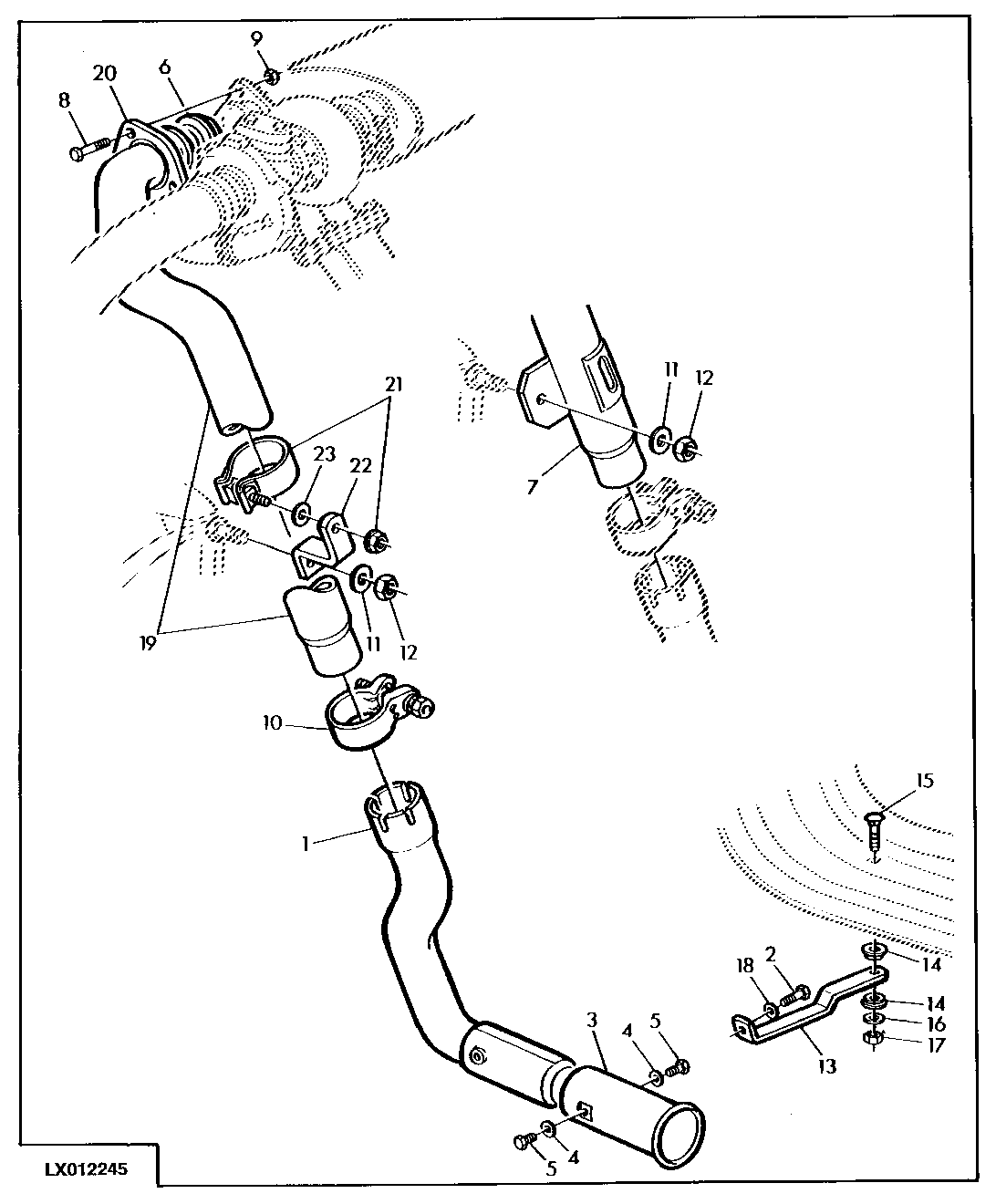 EXHAUST SYSTEM (HORIZONTAL STACK, LEFT HAND SIDE)
