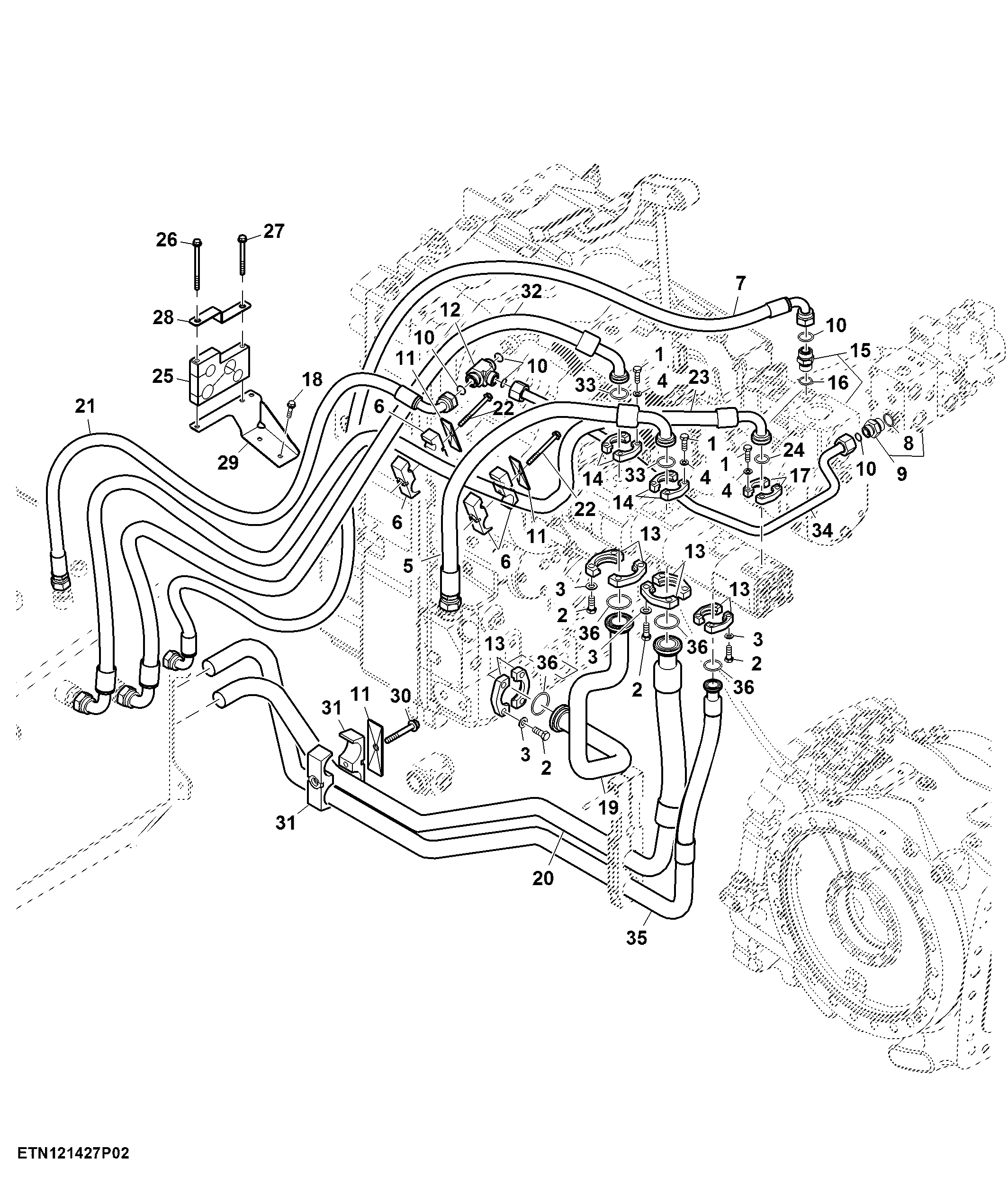 Oil Lines, PST, Standard (For Scraper) (2/2)