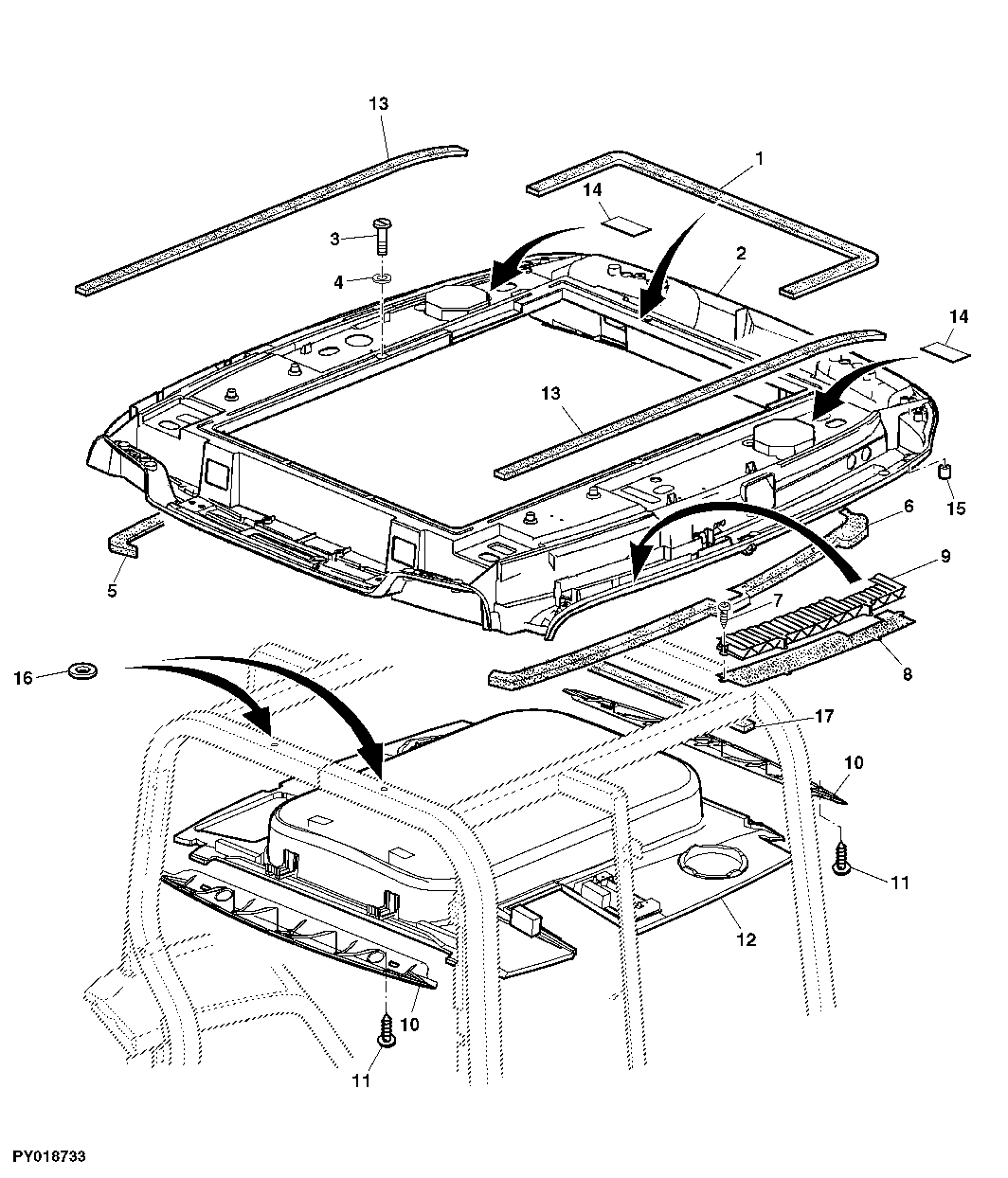 HEADLINER, HEADLINER TRIM (NOT WITH HINGED HATCH)