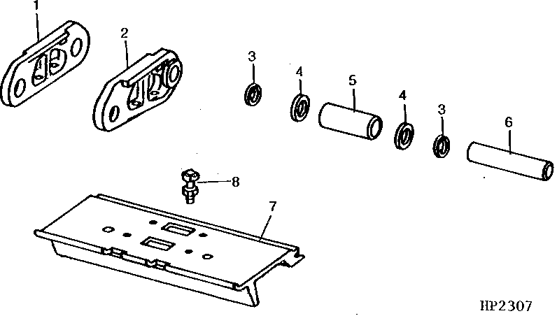 Crawler Tracks and Shoes, 6 Rollers (602076 - )
