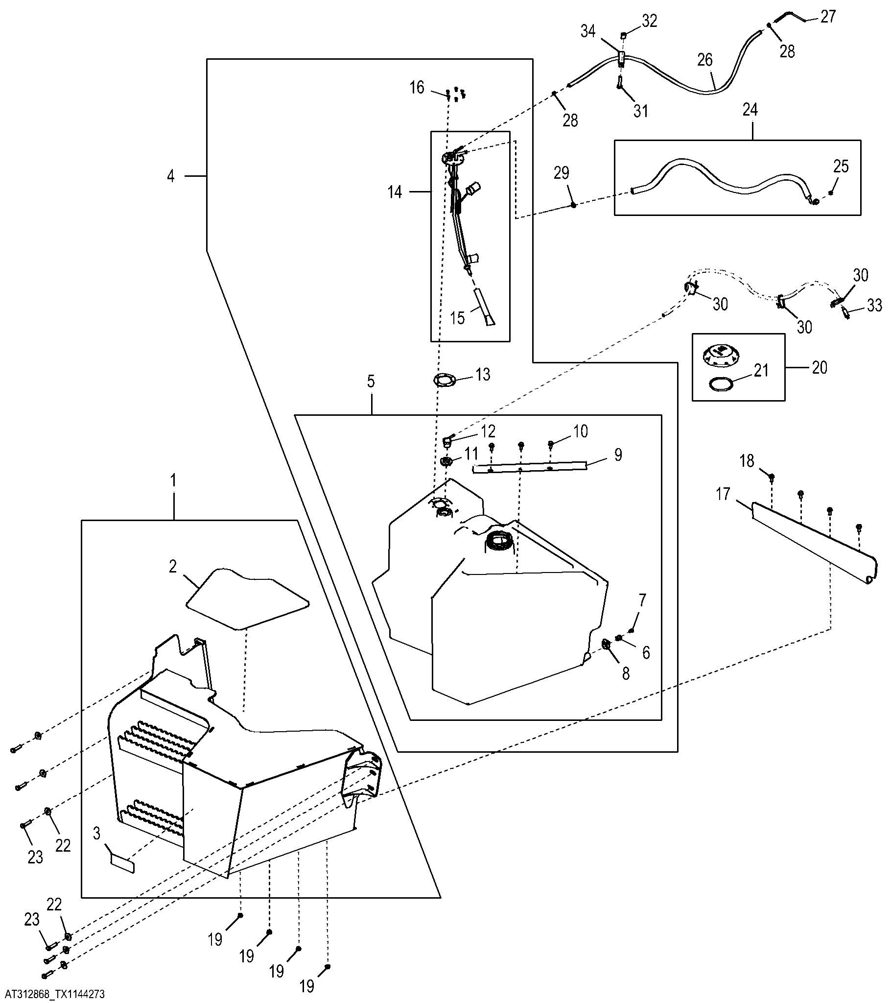 Fuel System (Engine 4045TT094, 4045TT095) ( - 174240)
