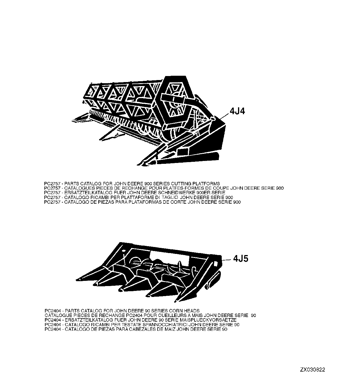 100 CUTTING PLATFORM, CORN HEAD