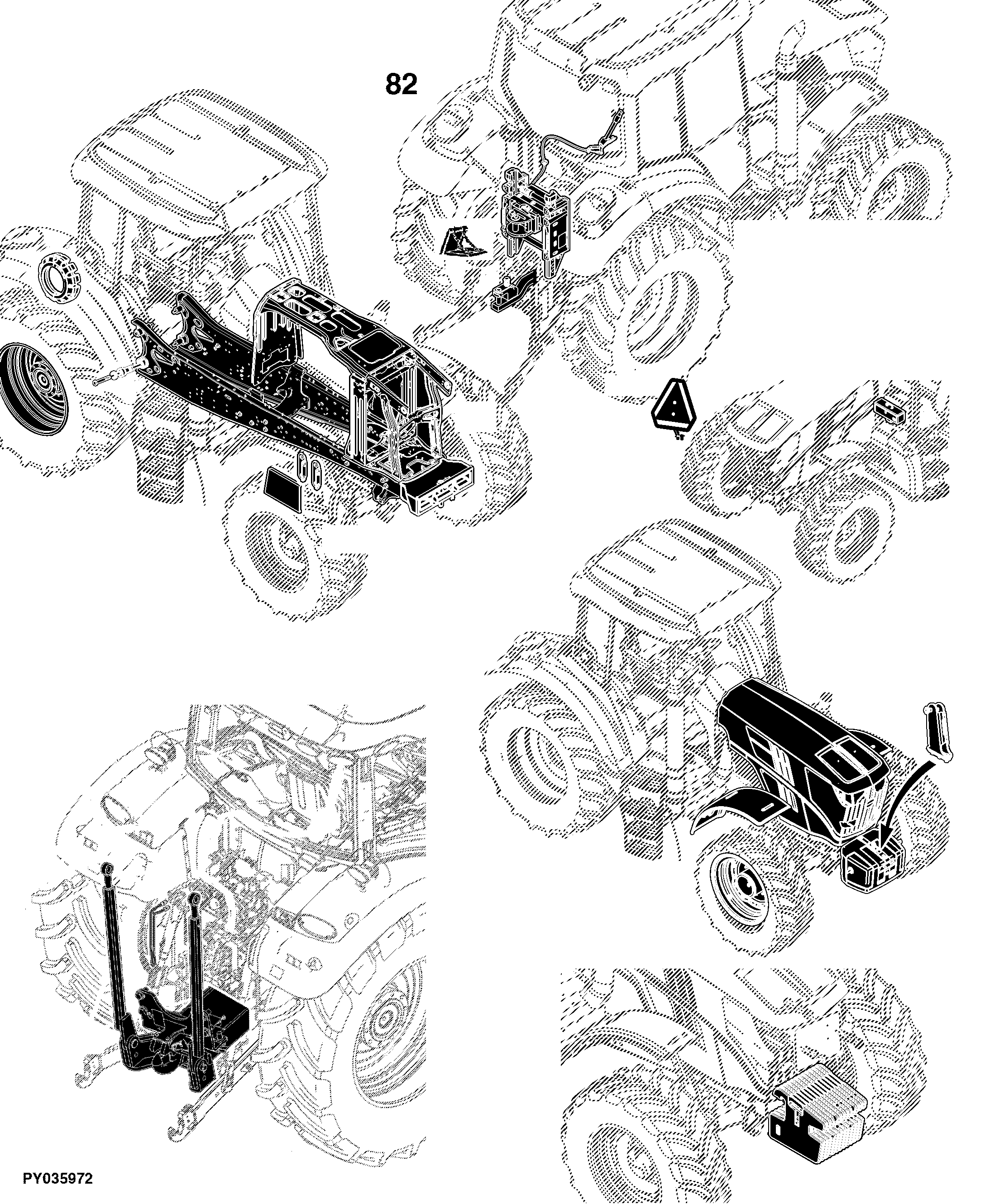 6105M Tractor (Europe Edition, Engine SN: 4045GXXXXXX)(Tier 2)(S.N. -859288)