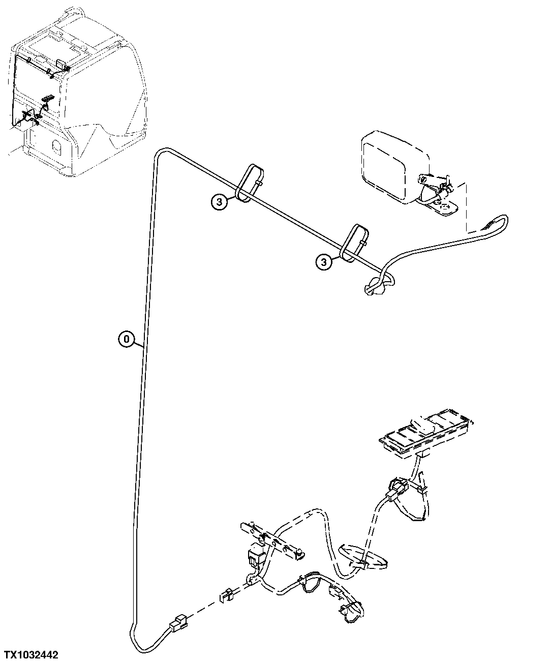 Wiring Harness, Rear Headlight (Cab)
