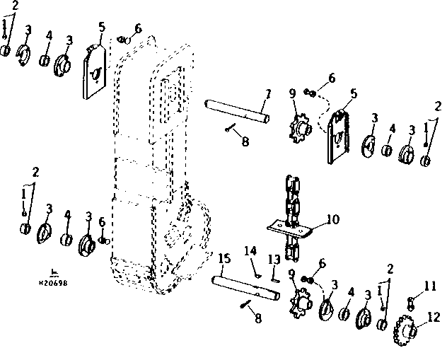 CLEAN GRAIN LOWER ELEVATOR SHAFTS, SPROCKETS, AND CONVEYOR CHAIN