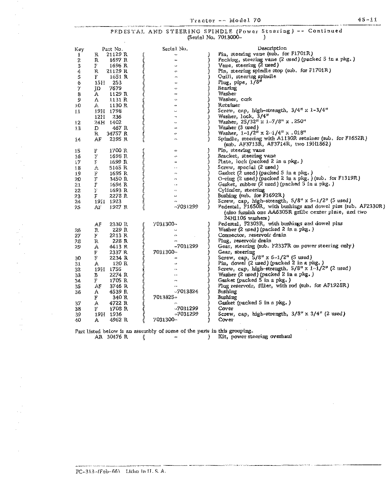 Section 45-Power Steering (Continued)