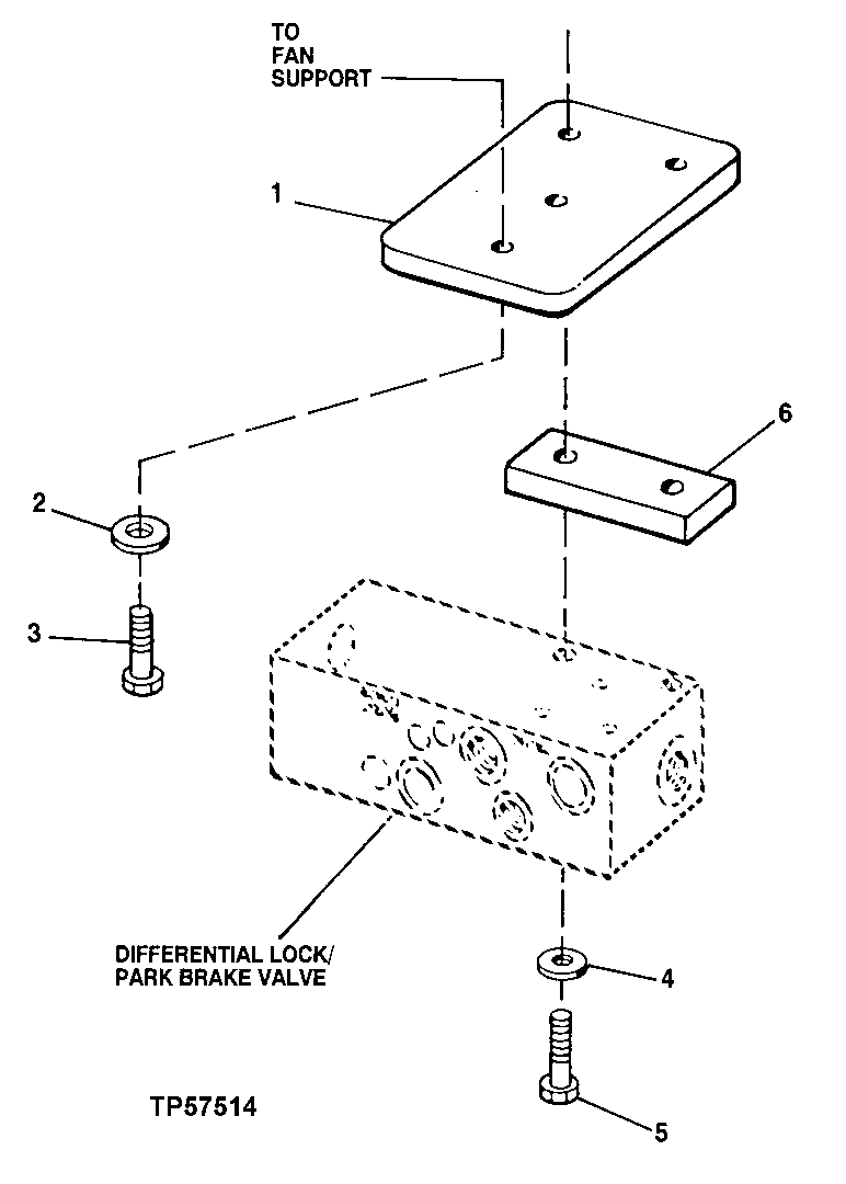 Diff Lock And Park Brake Valve Mounting (Two Function Electric) ( - 570453)