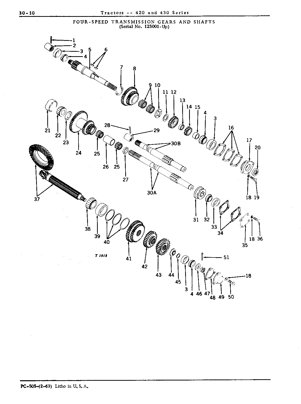 Powershaft, four-speed (125001 - up)