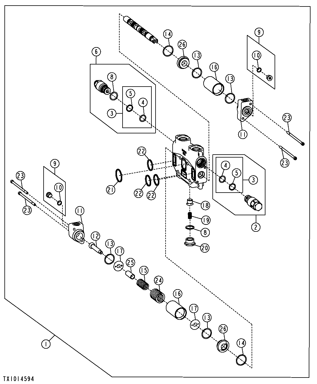 ARCH SECTION VALVE (PILOT, DUAL FUNCTION) (S.N. 596700- )
