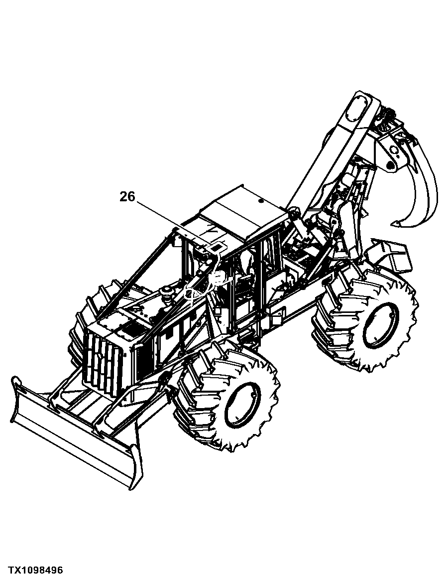 848H Cable and Grapple Skidder (PIN: 1DW848HX_ _C630436 - C666892) (PIN: 1DW848HX_ _D630436 - D666892)