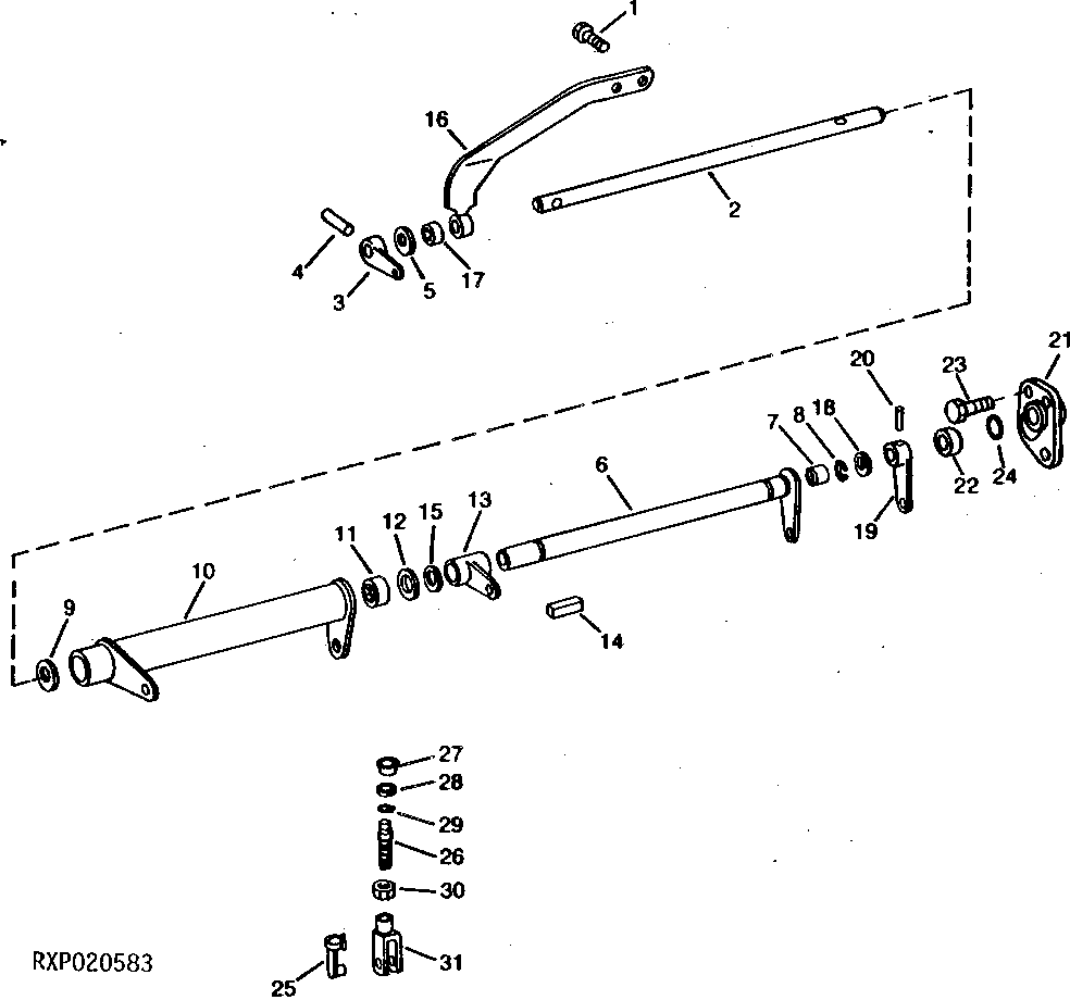 Selective Control Valve Control Linkage (W/O Cab) ( - 033918)