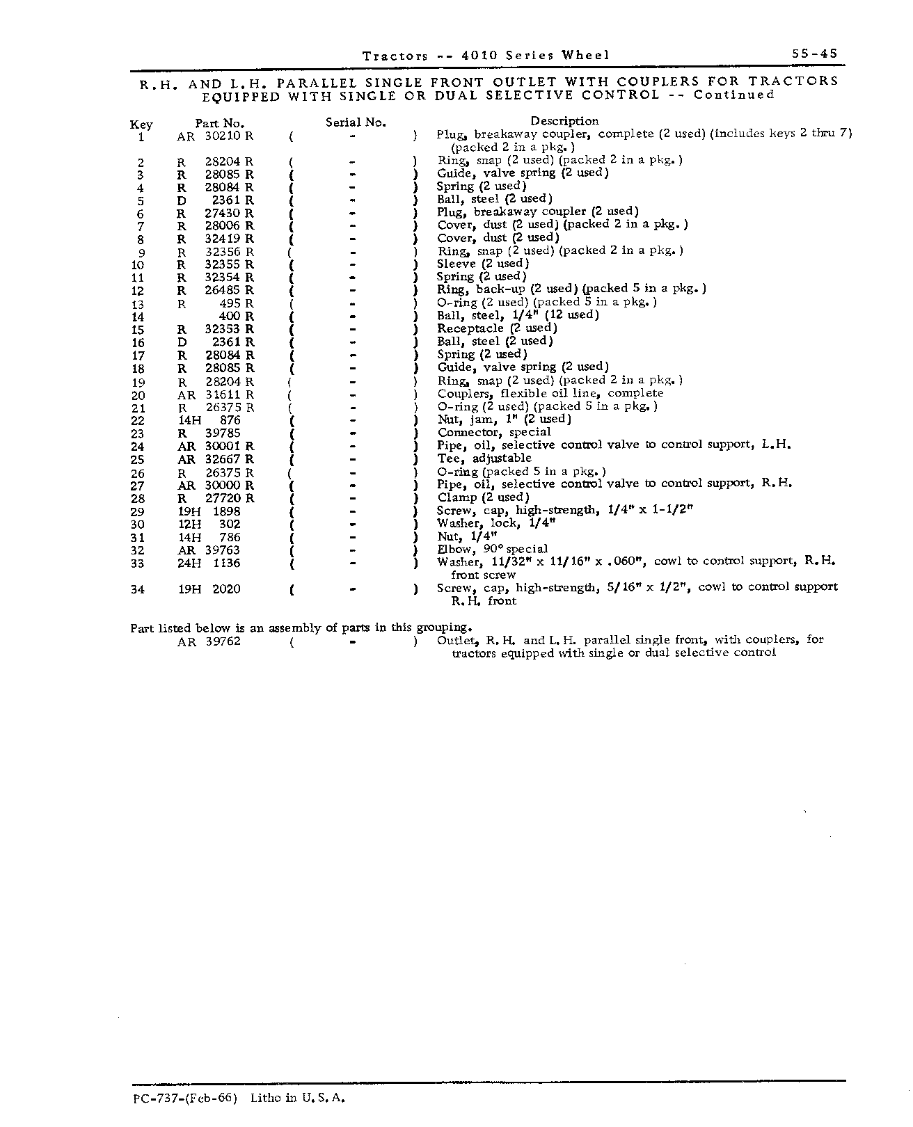 Selective control valve outlets (Continued)