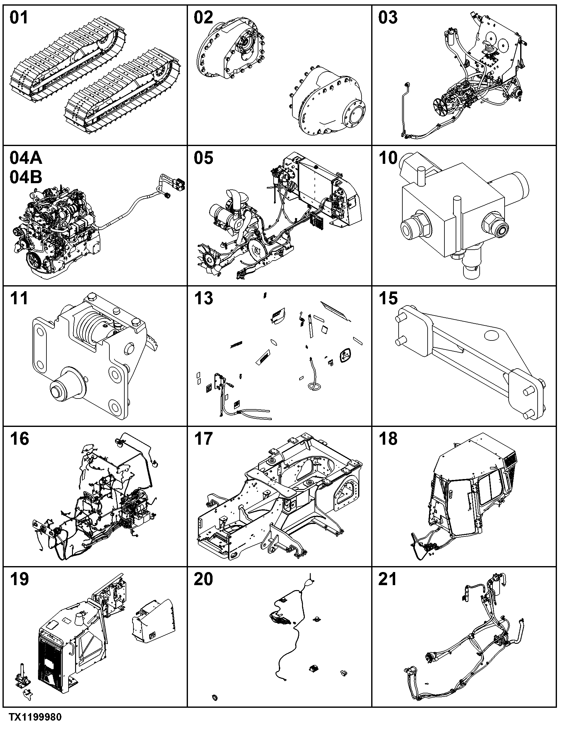 550K Crawler Dozer (PIN: 1T0550KX_ _F275977 - 303907) Engine 4045HT079
