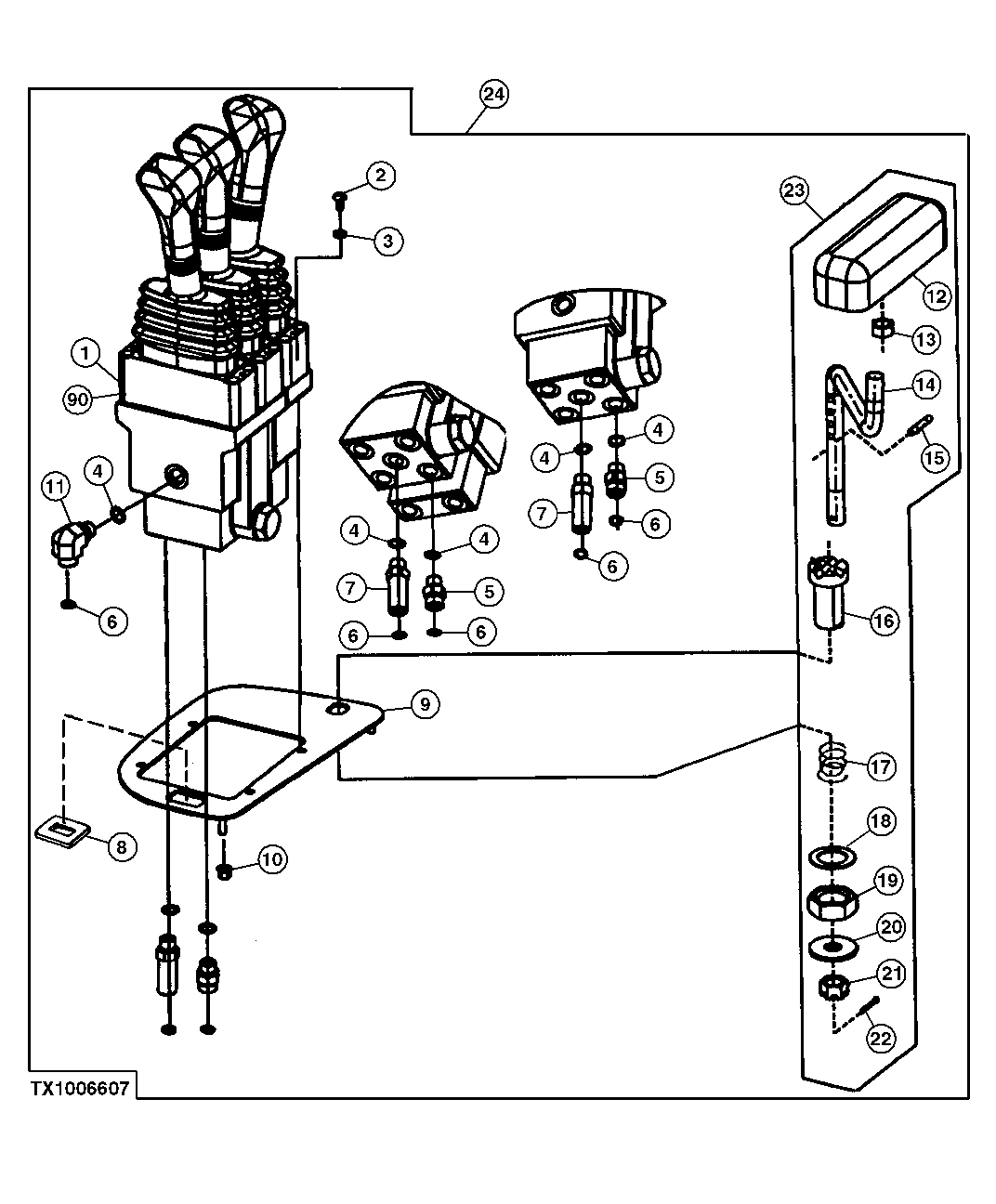 Two Lever Pilot Controller With or Without Third and Forth Functions ( - 585739)