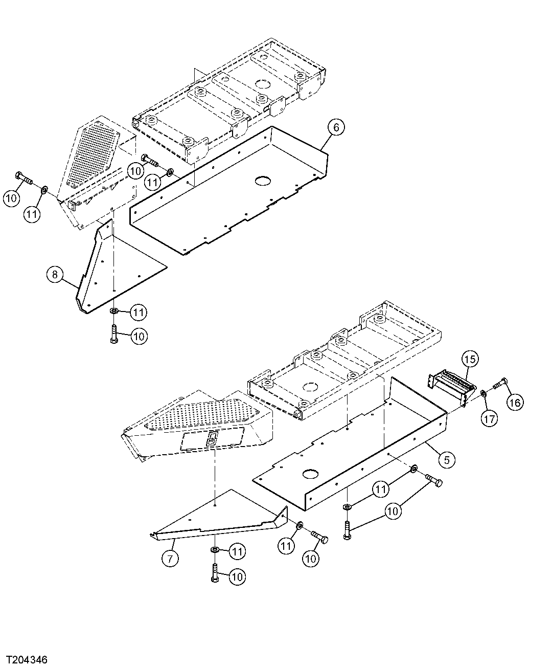 BOTTOM TANK GUARDS (WITH WOODCHIP OR WASTEHANDLER PACKAGE)