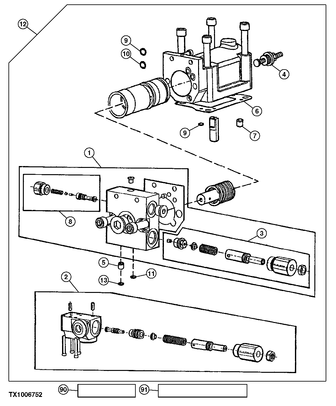 STEERING AND LOADER HYDRAULIC PUMP CONTROL VALVES