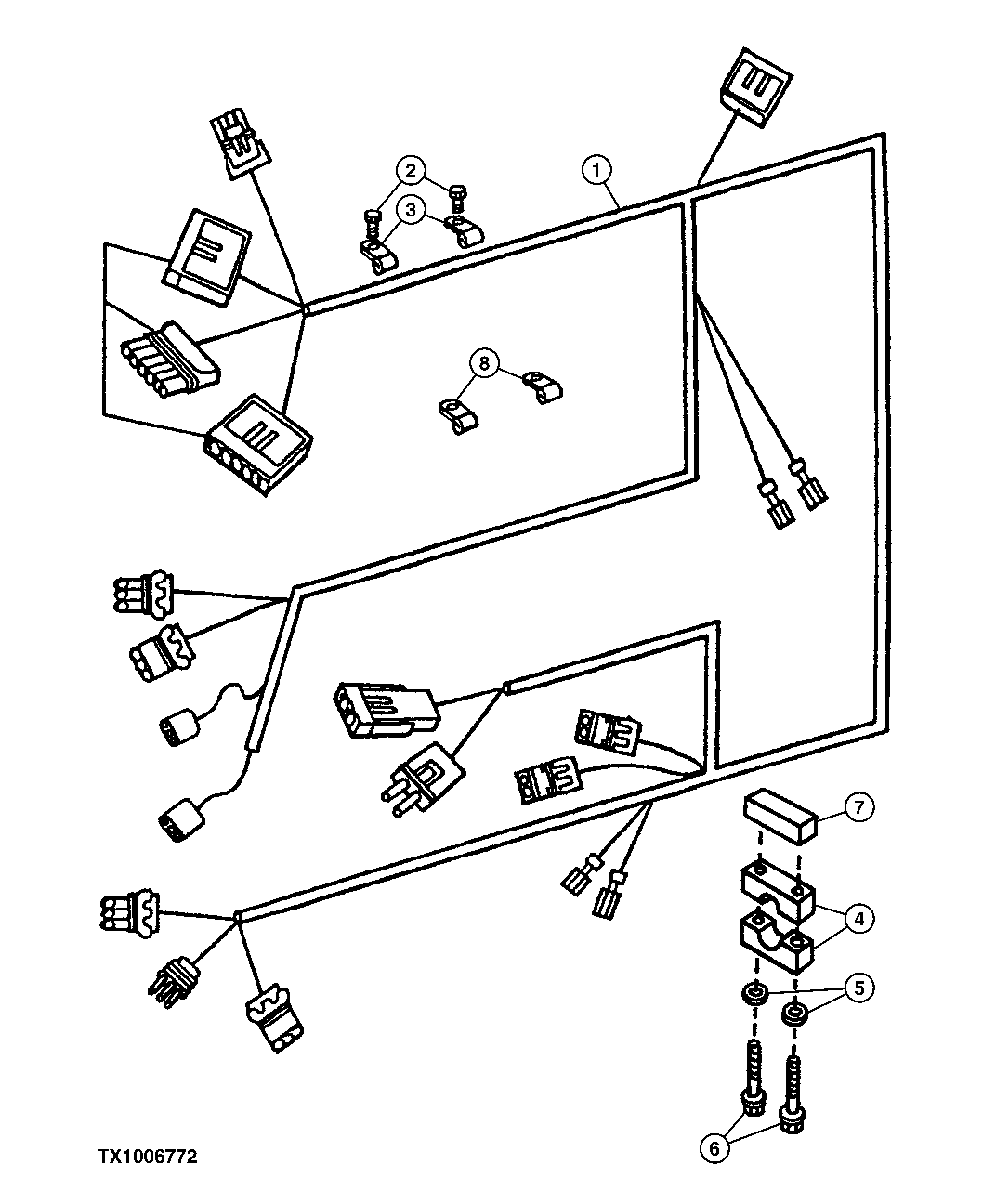 LOADER FRAME WIRING HARNESS (FOR USE WITH TOOL CARRIER AND LOG LOADER)