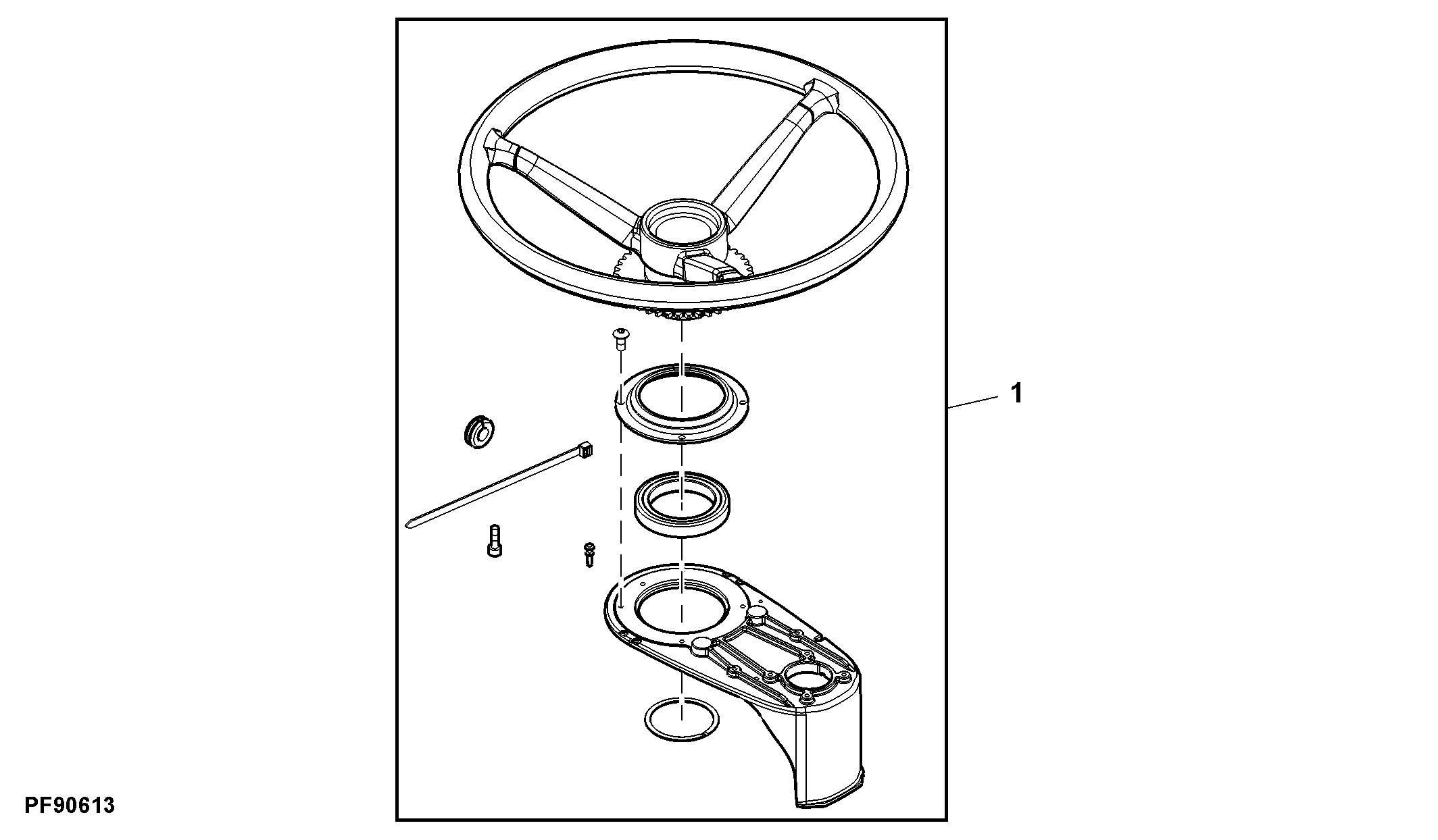 Attachment, Steering Wheel Assembly Kit, AutoTrac™ Universal 200
