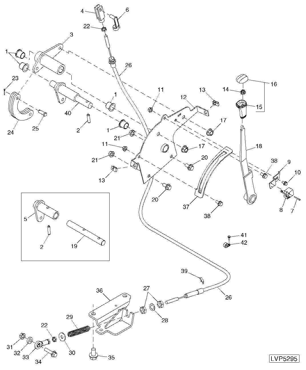 Rear PTO Lever And Linkage (With CAB/Isolated Open Operator Station)