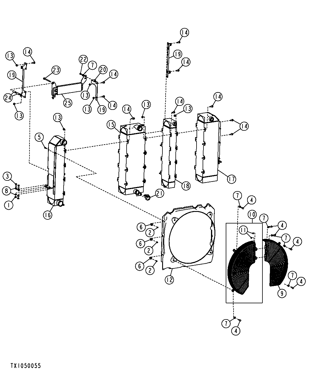 Radiator and Fan Shroud (Engine 6068HT067) (172185 - )