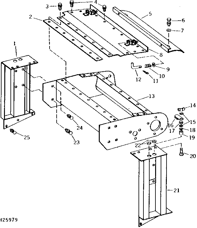 FEEDER HOUSE REAR TOP SHEETS AND FRAME - SIDEHILL (PADDLE TYPE)