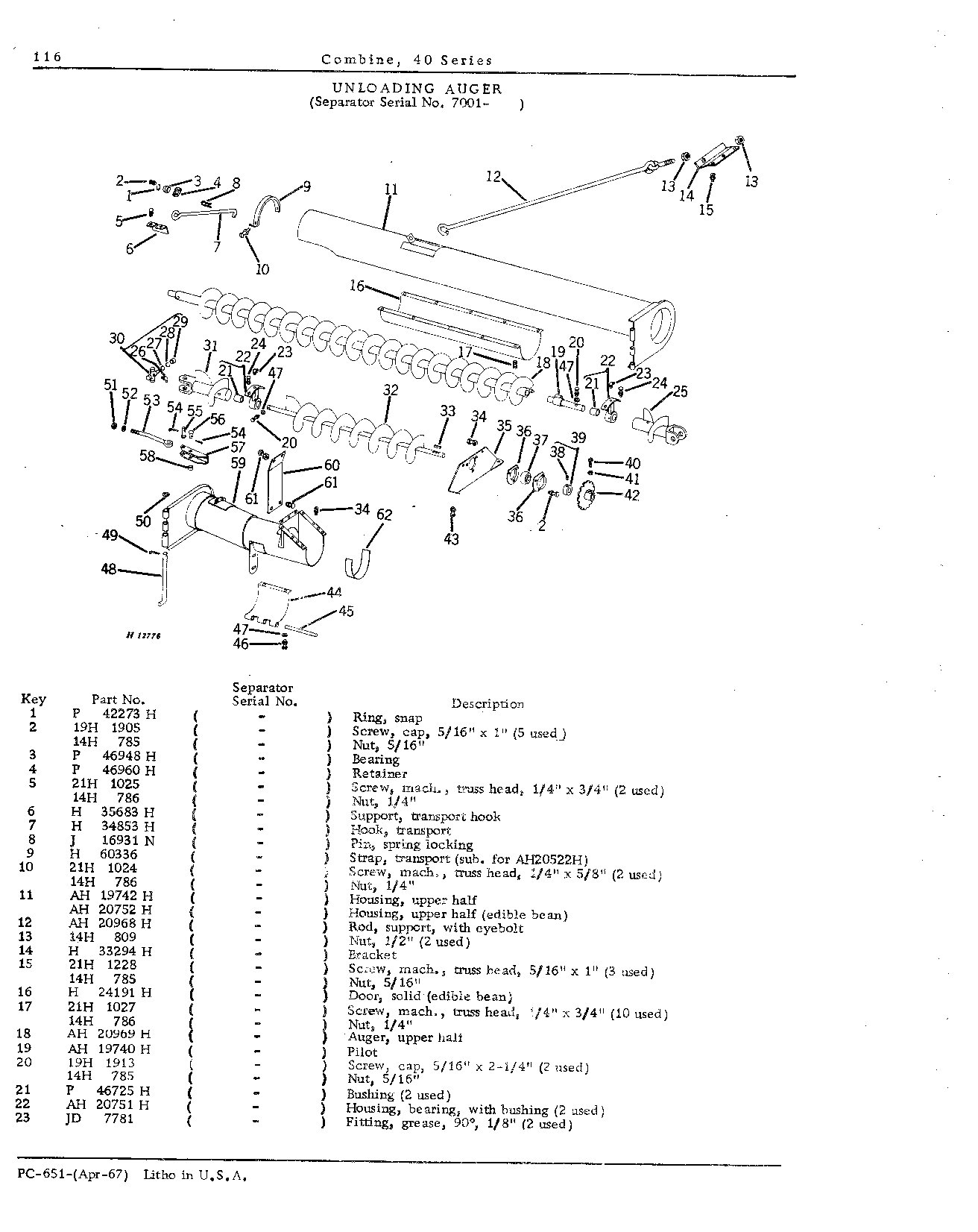 Grain Tank, Loading and Unloading Augers (Continued)