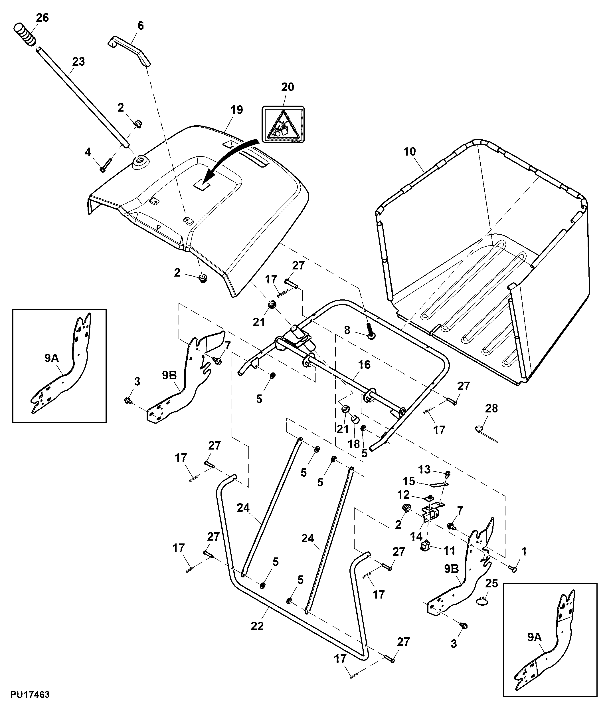 Grass Collector, Switches and Material Collection System