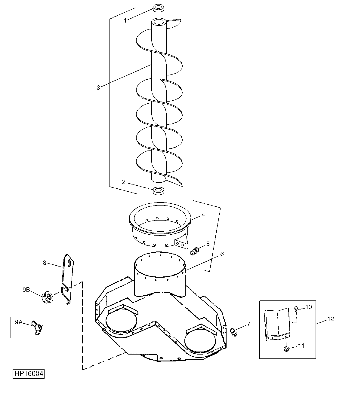 VERTICAL UNLOADING AUGER AND CHARGE HOUSING
