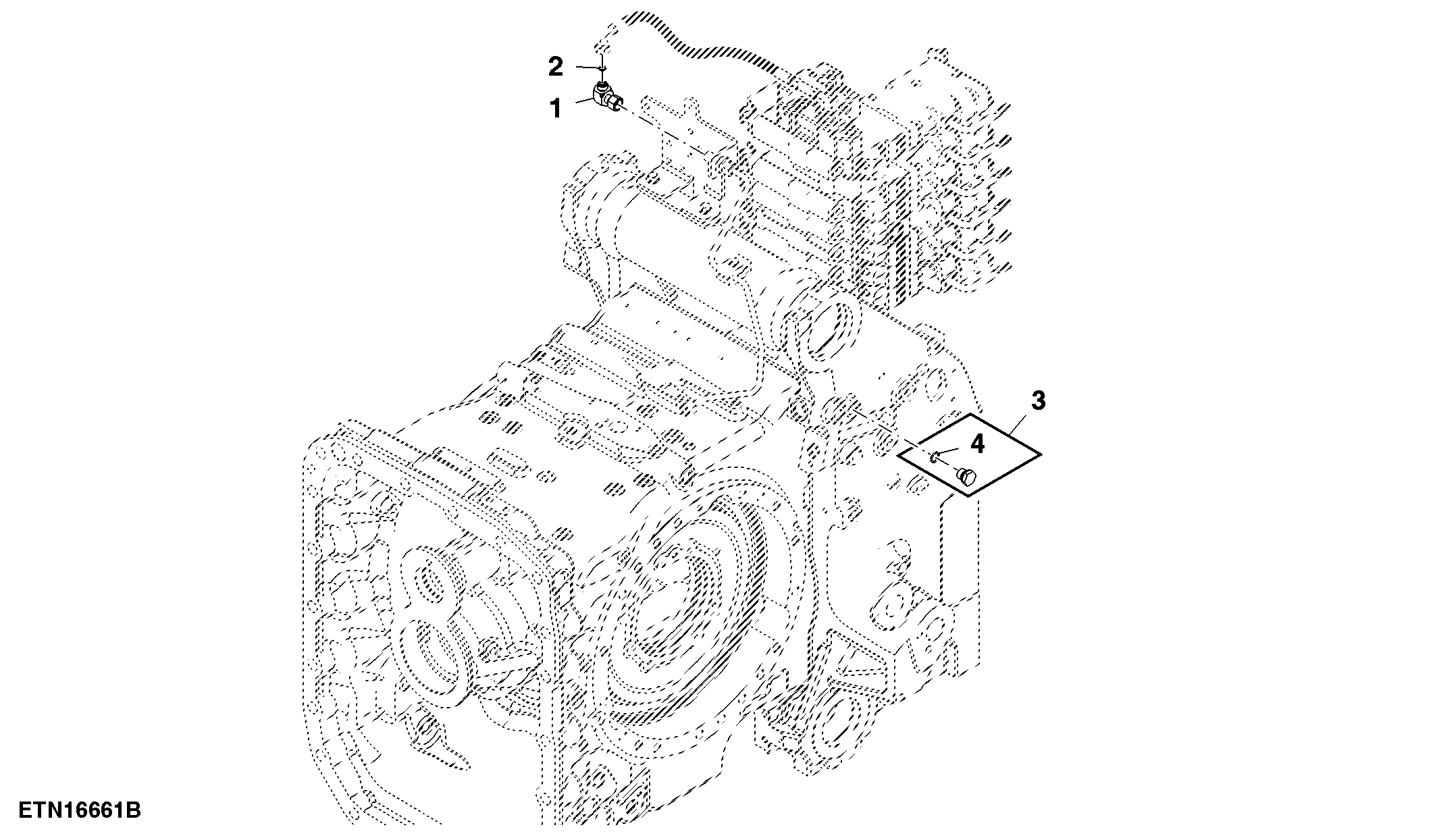 Fitting, Differential Case, W/O Cab Suspension